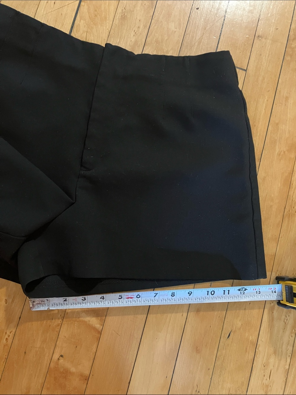 Zara Black Tailored Shorts Size XL 32 Neutral Solid Stretch Fitted Summer - Picture 8 of 8